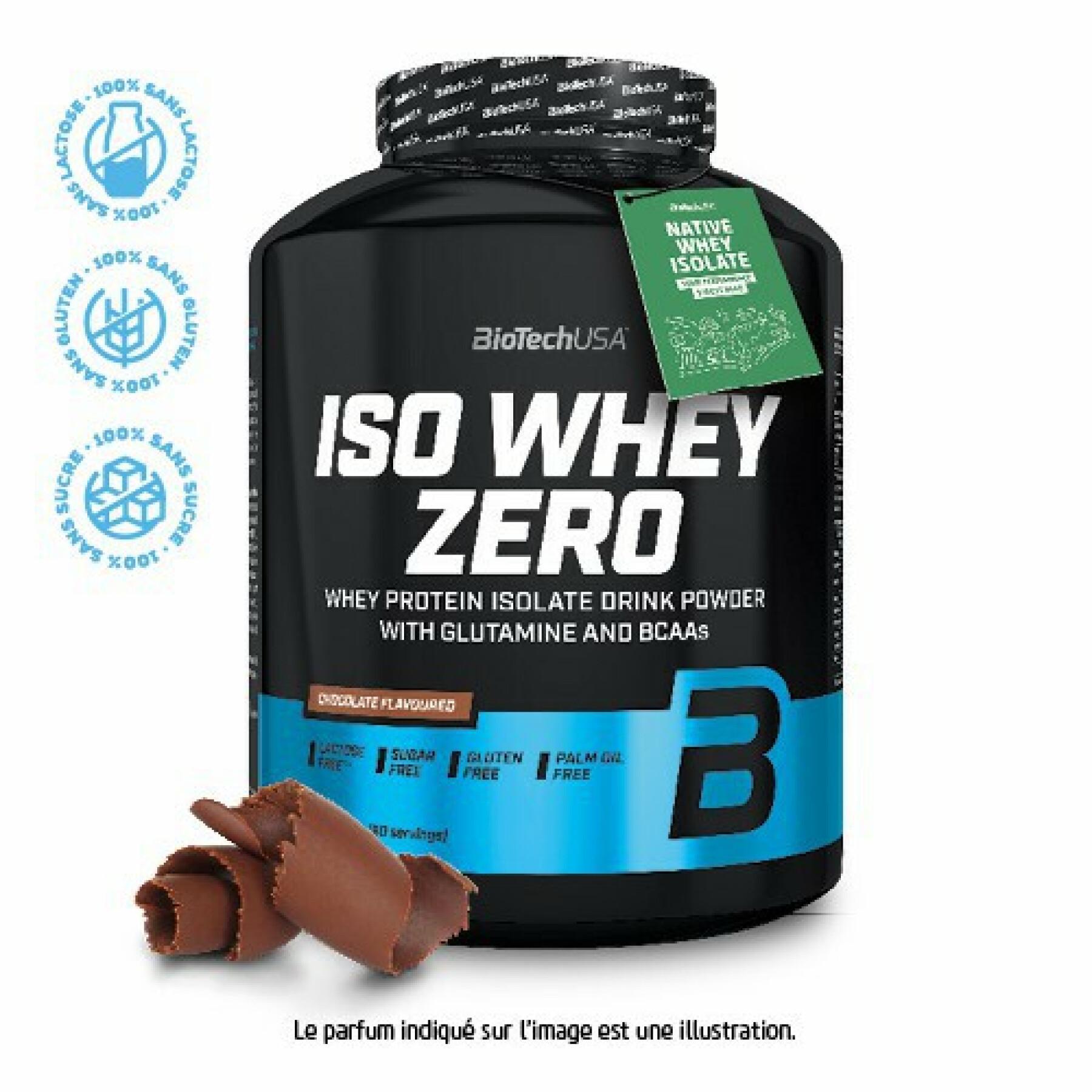 Pot de protéines Biotech USA iso whey zero lactose free - Chocolate - 2,27kg