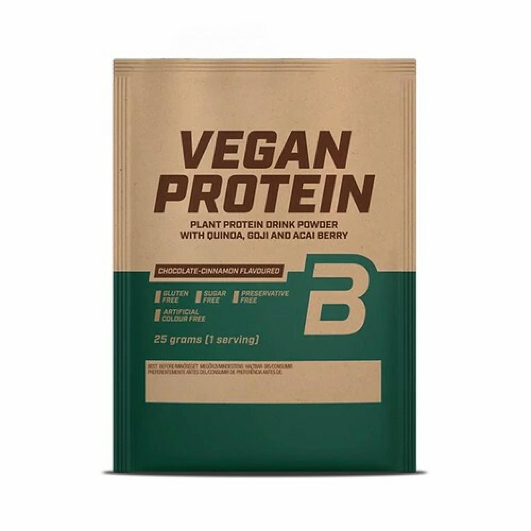 Lot de 50 sachets de protéines végétalienne Biotech USA - Chocolat-cannelle - 25g