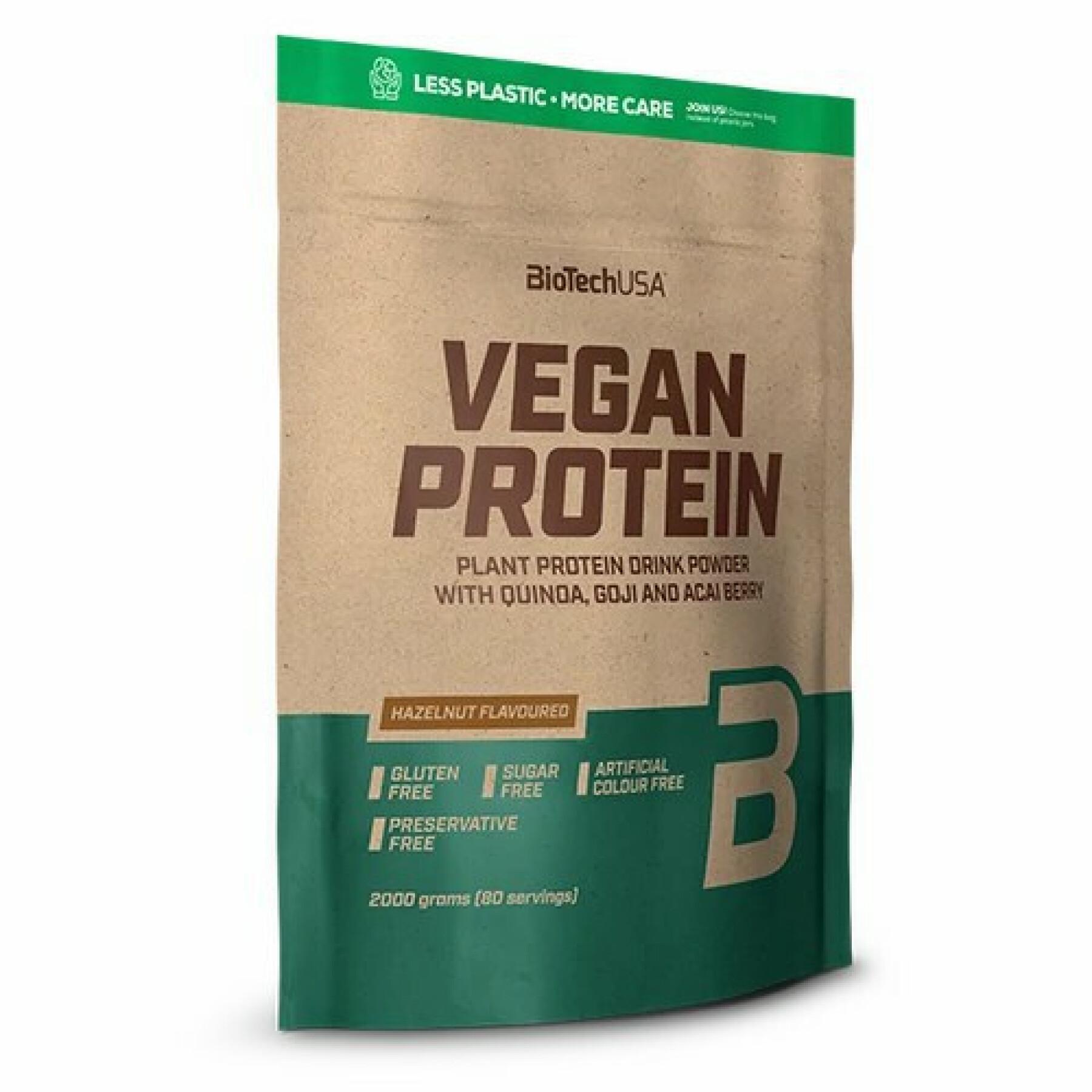 Lot de 4 sacs de protéines végétalienne Biotech USA - Noisette - 2kg