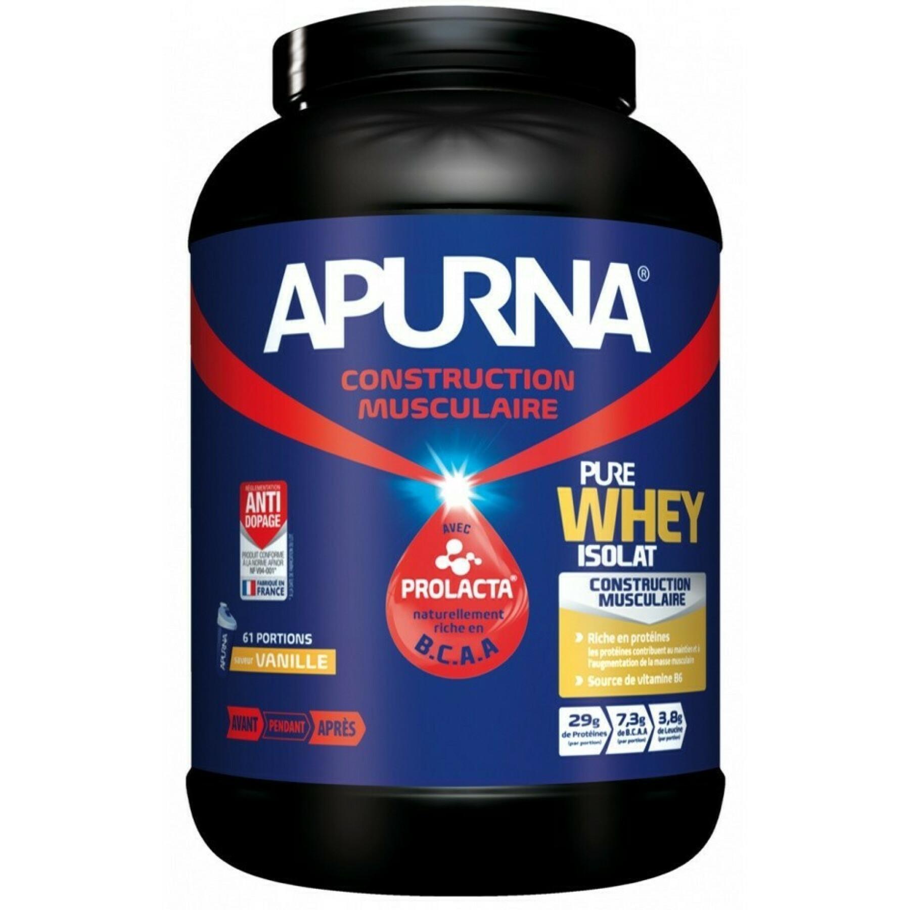 Pot Pure Whey Isolat Apurna Vanille XL - 2200g