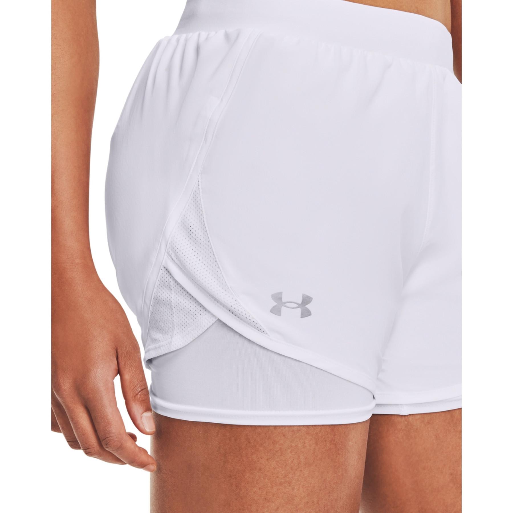 Short femme Under Armour Fly By 2.0 2-in-1