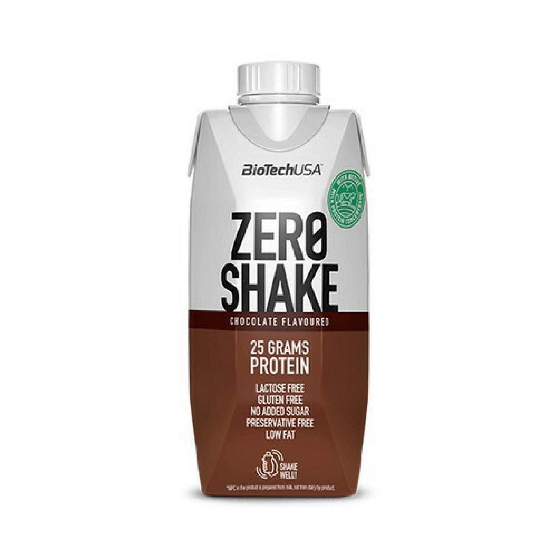Lot de 15 cartons de collations Biotech USA zero shake - Chocolate