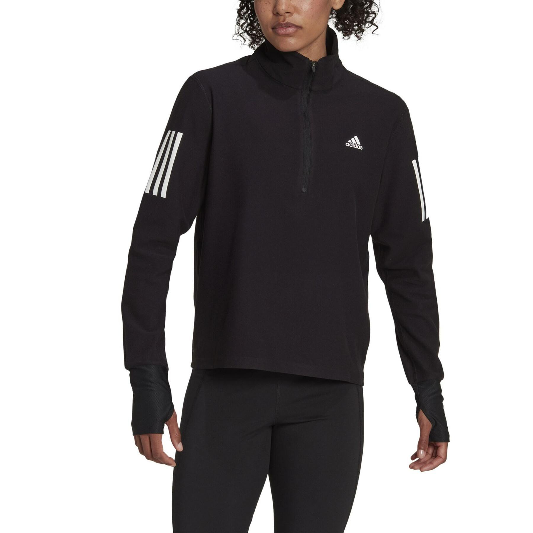 Sweatshirt de course 1/2 zip femme adidas Own the Run