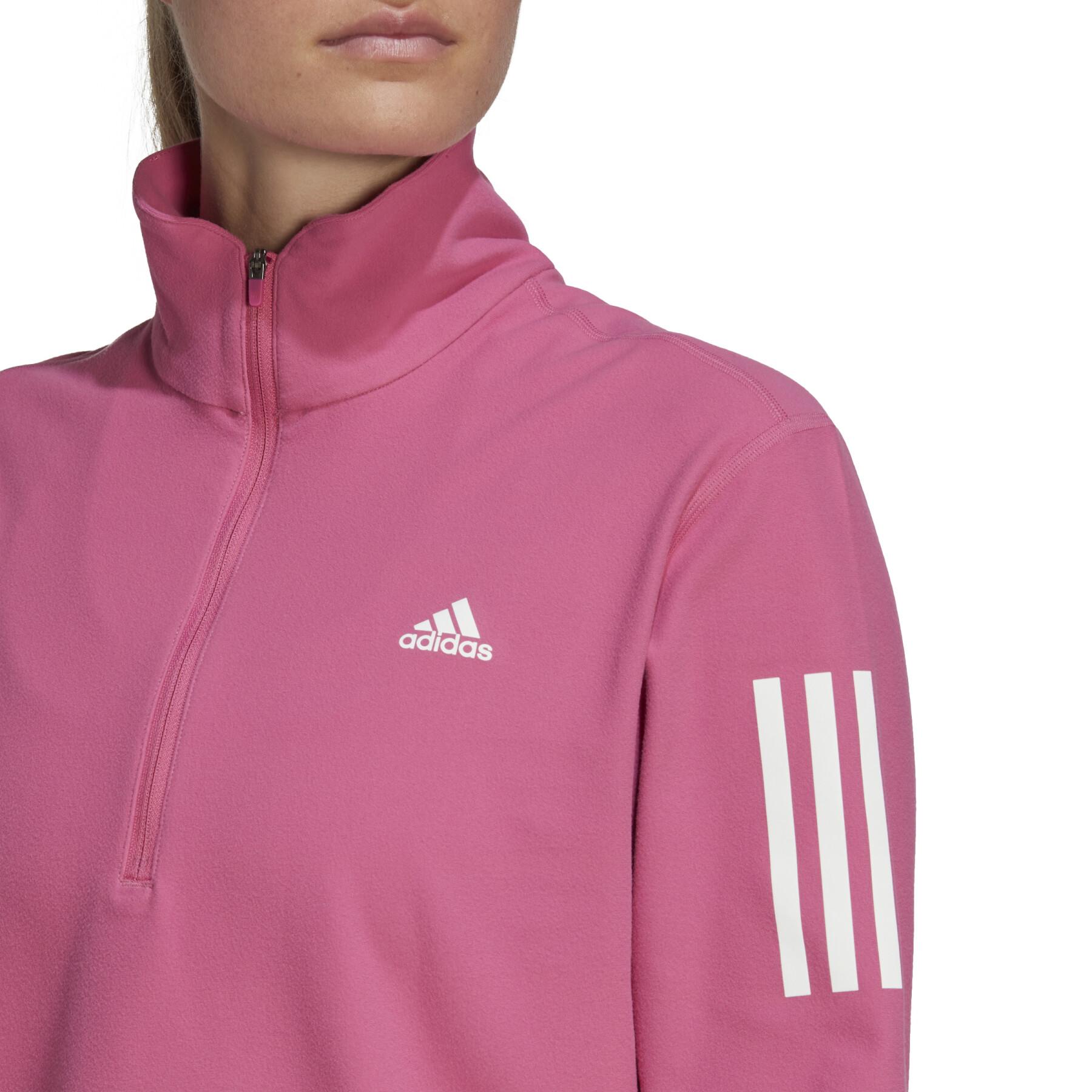 Sweatshirt de running demi-zippé femme adidas Own the Run