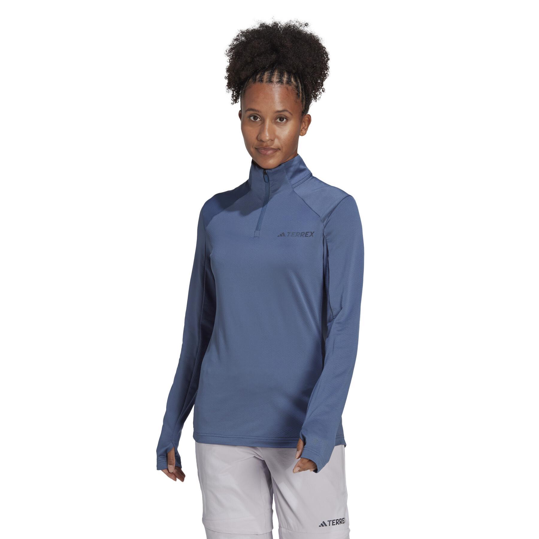 Sweatshirt 1/2 zip molleton femme adidas Terrex Multi