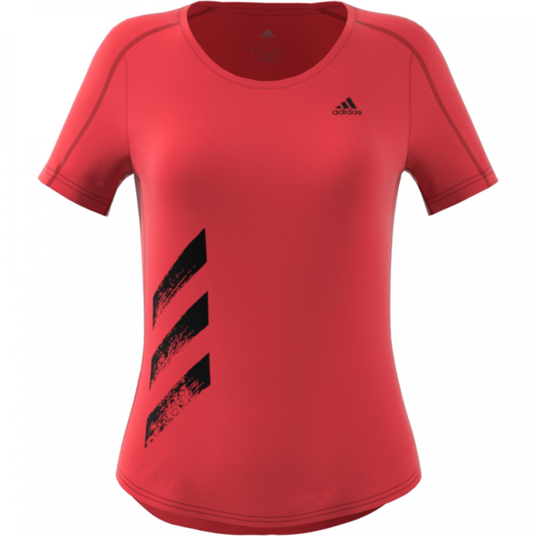 T-shirt femme adidas Run It 3-Stripes Fast