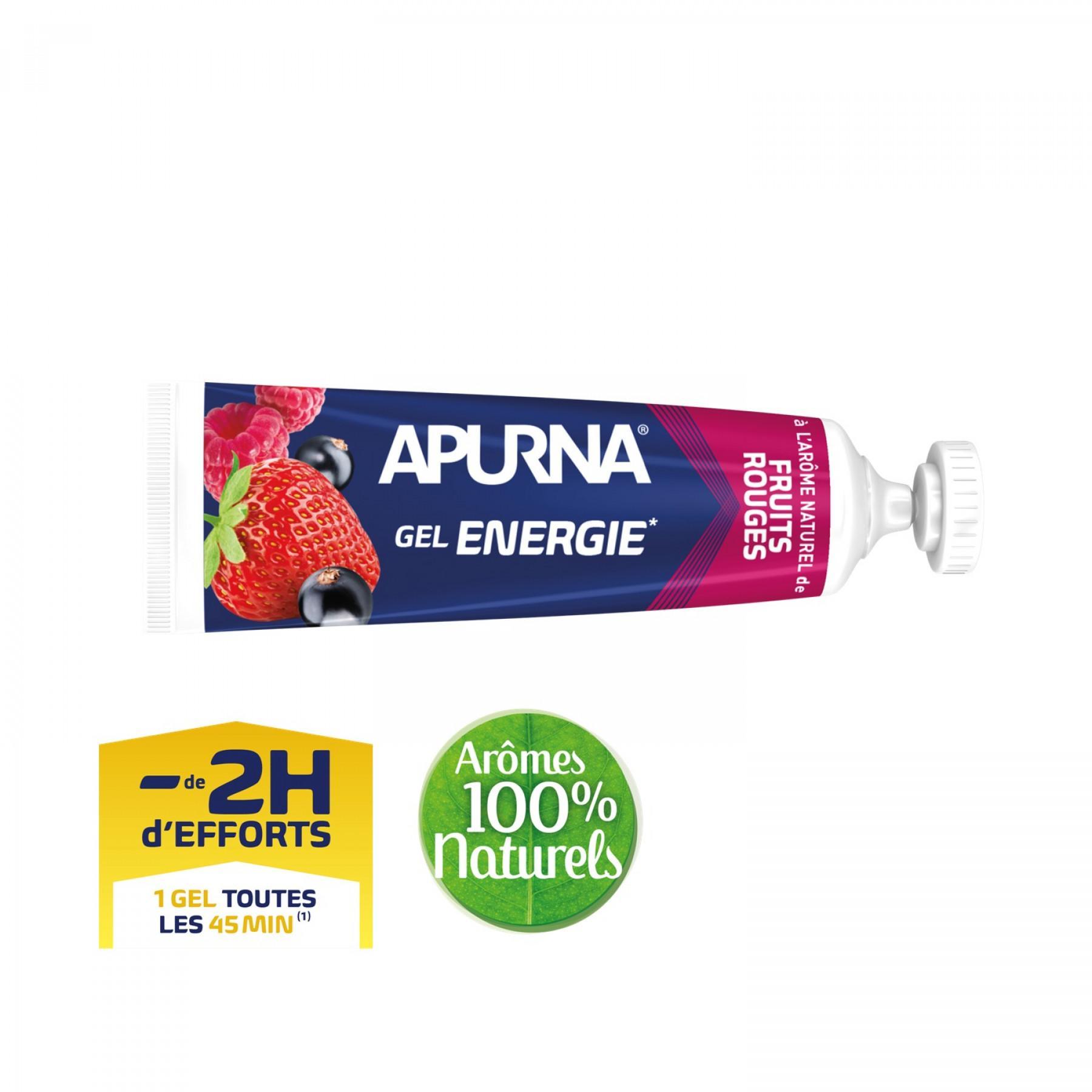 Lot de 25 gels Apurna Energie fruits rouges - 35g 