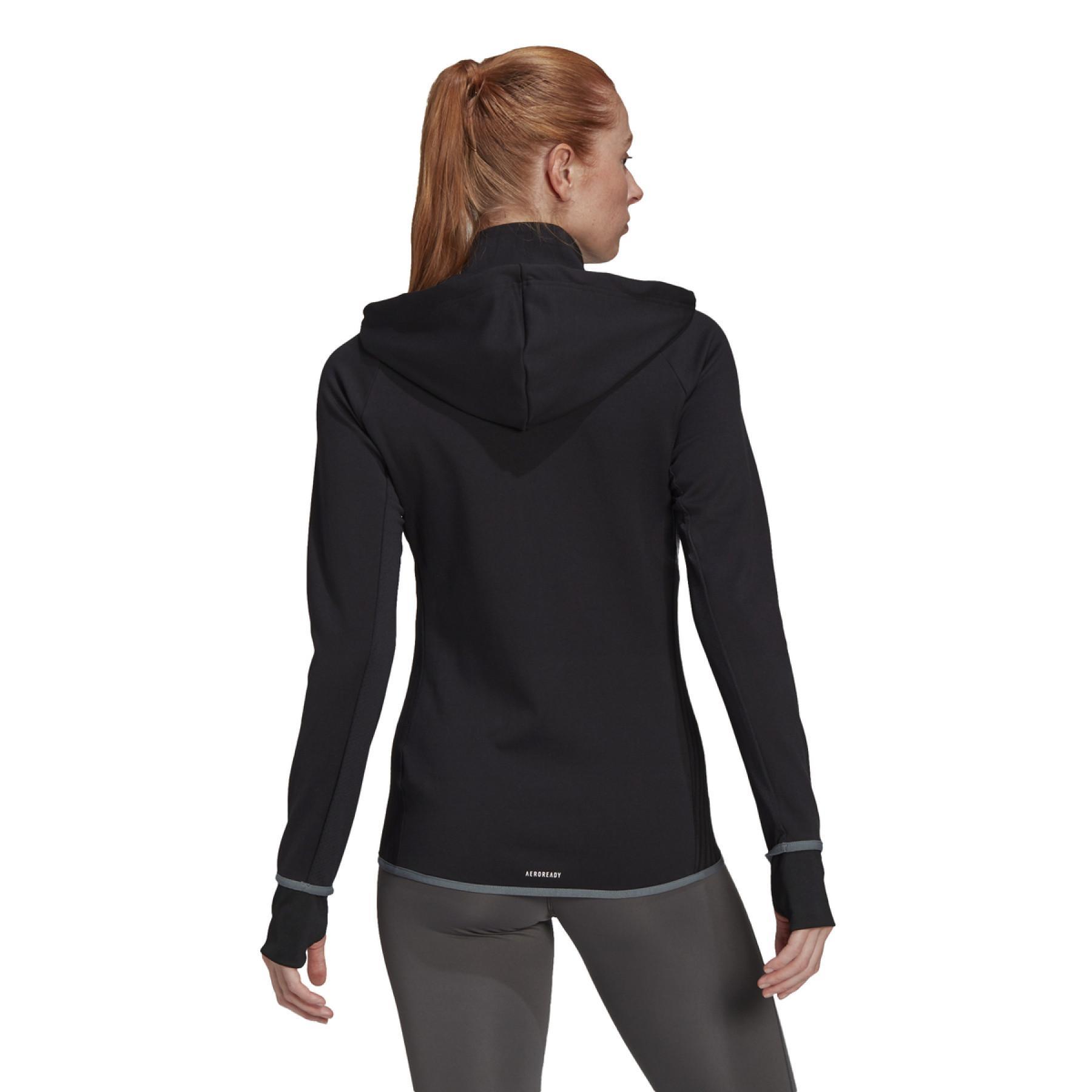 Sweatshirt zippé à capuche femme adidas Designed To Move Aeroready