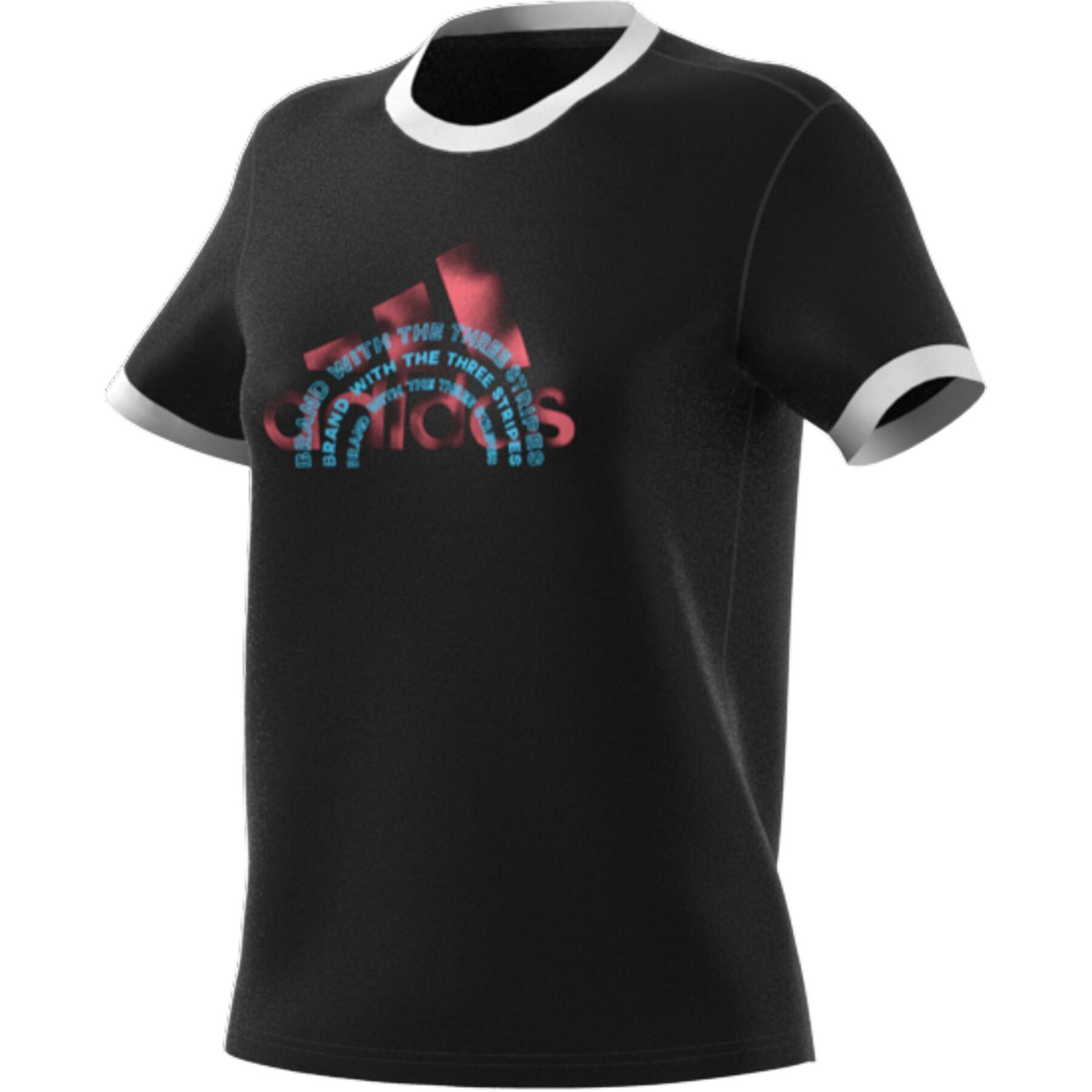 T-shirt femme adidas The Brand Graphic Ringer