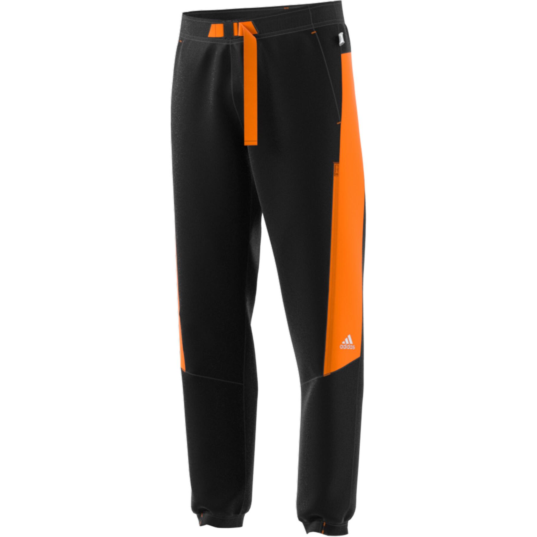 Jogging Noir/Orange Homme Adidas HE2259