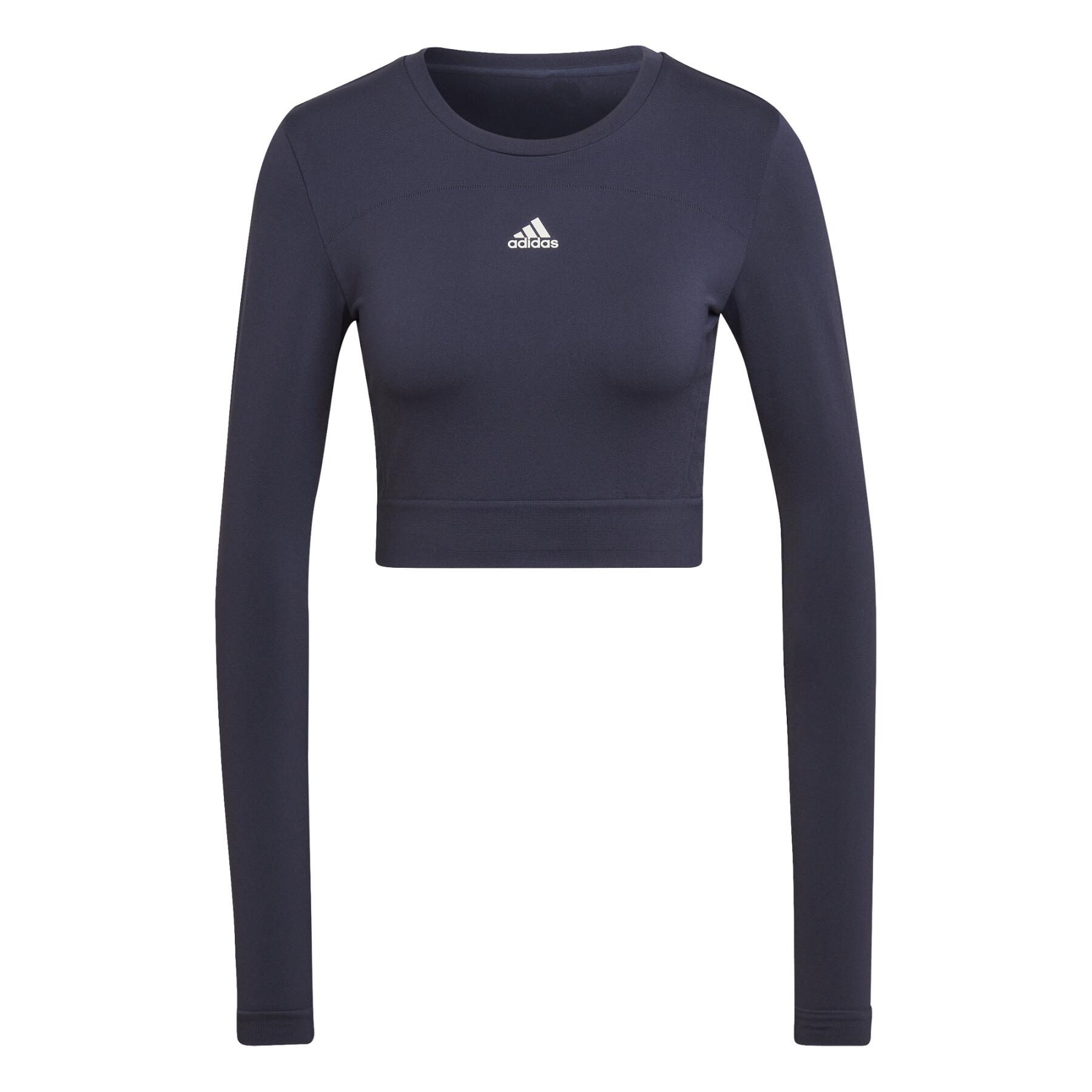 T-shirt femme adidas Aeroknit Seamless Fitted Cropped