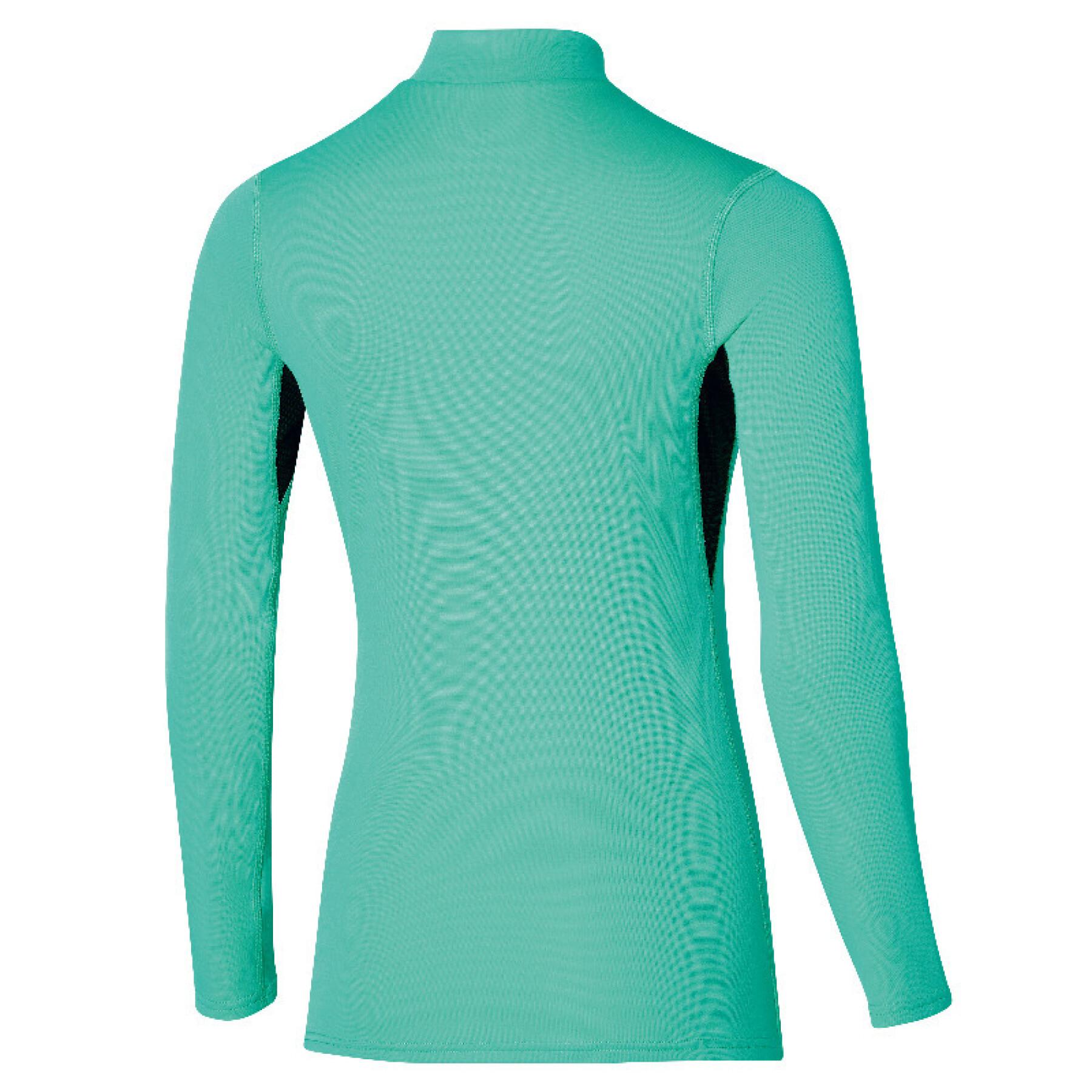 Maillot manches longues demi-zippé femme Mizuno Breath Thermo Mid Weight