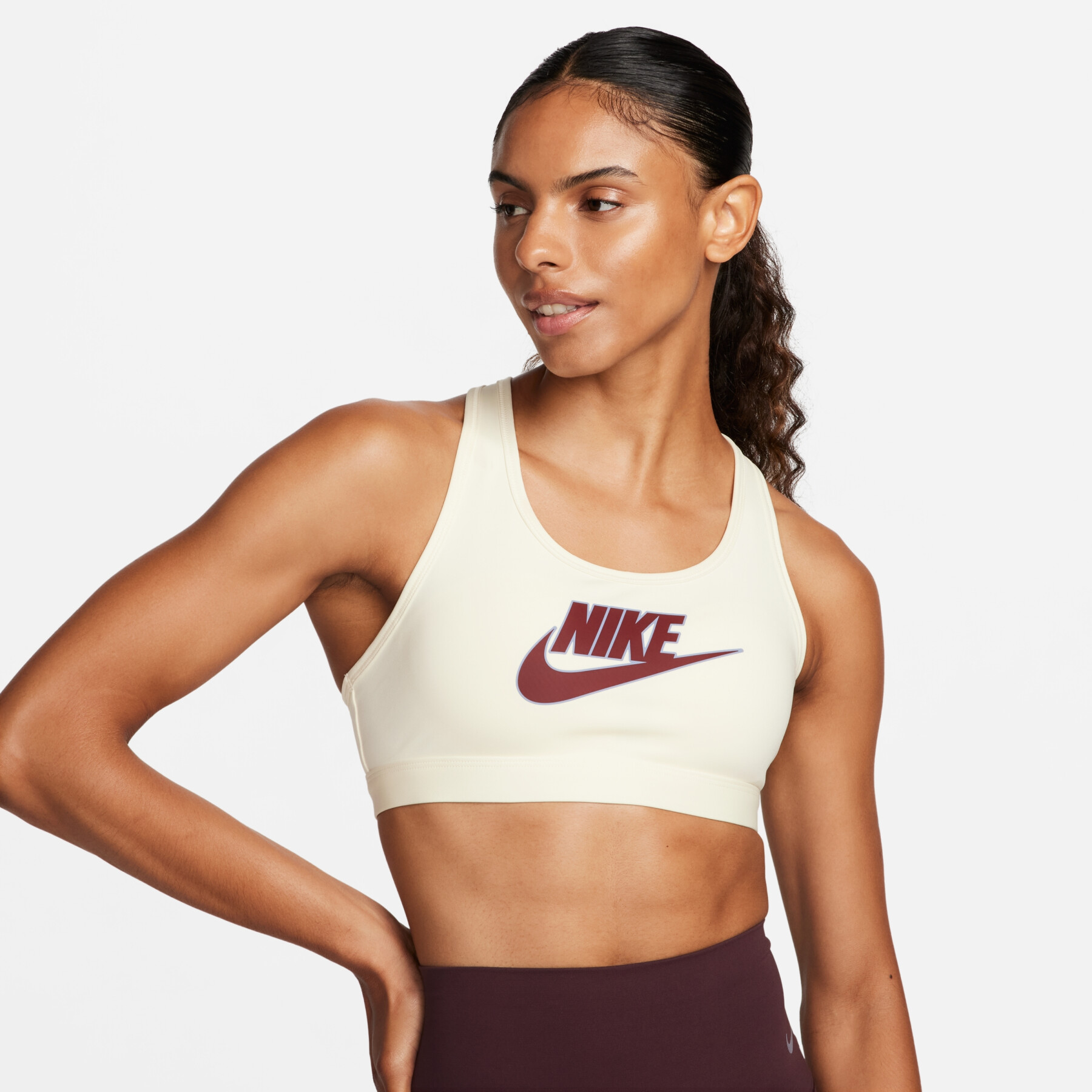 Brassière rembourrée à logo femme Nike Swoosh