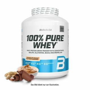 Pot de protéines 100 % pur lactosérum Biotech USA - Chocolat-beurre de noise - 2,27kg (x2)