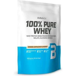 Lot de 10 sacs de protéines 100 % pur lactosérum Biotech USA - Caramel-cappuccino - 454g