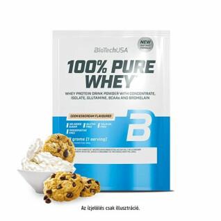 Lot de 50 sachets de protéines 100 % pur lactosérum Biotech USA - Cookies & cream - 28g