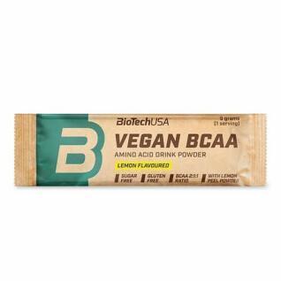 Lot de 10 sachets de d'acides aminés Biotech USA vegan bcaa - Citron - 9g