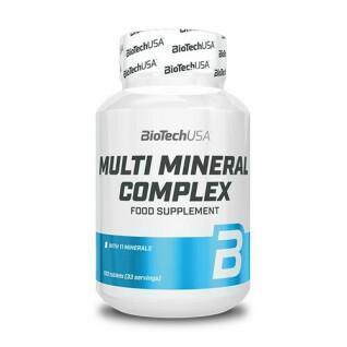 Lot de 12 pots de vitamine complexe multiminéral Biotech USA - 100 comp