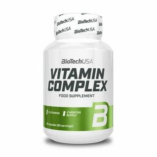 Lot de 12 pots de complexe de vitamine Biotech USA - 60 Gélul