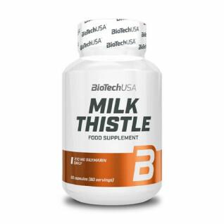 Lot de 12 pots de vitamine Biotech USA milk thistle - 30 gélul
