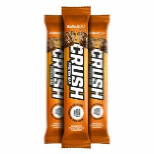 Lot de 12 cartons de collations Biotech USA crush bar - Chocolat-beurre de noise