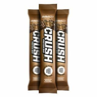 Lot de 12 cartons de collations Biotech USA crush bar - Chocolat-brownie