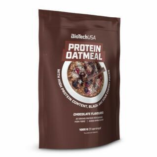 Lot de 10 sacs de collationsgruau proteiné Biotech USA - Chocolat-cerise-griotte - 1kg