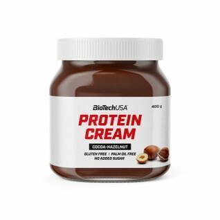 Pots de collations crème proteinée Biotech USA - Cacao-noisette - 400g (x12)
