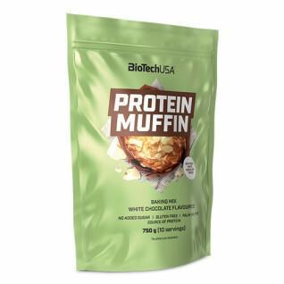 Lot de 10 sacs de collations proteiné Biotech USA muffin - Chocolat blanc - 750g