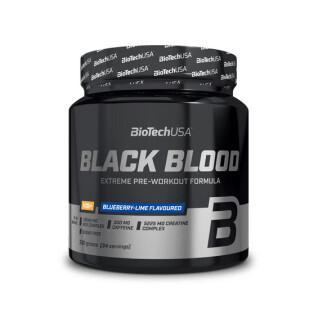 Lot de 10 pots de booster Biotech USA black blood nox + - Myrtille-lime - 330g