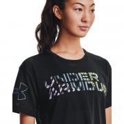 T-shirt femme Under Armour à manches courtes et motif en mesh Geo