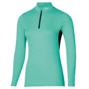 Maillot manches longues demi-zippé femme Mizuno Breath Thermo Mid Weight